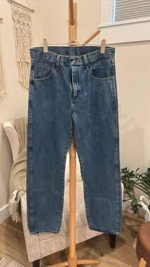 Rustler Blue Medium Wash Straight Leg Denim Jeans